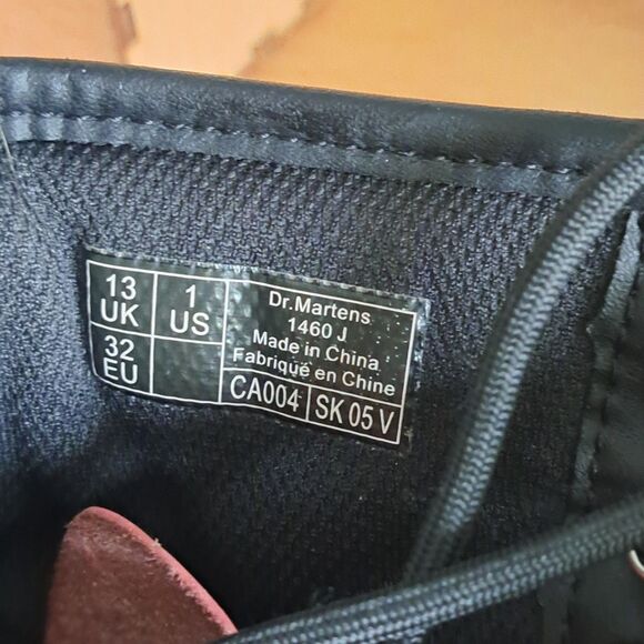 DR DOC MARTENS Girls Pink Boots Shoe 1460 J Soft Leather Youth Sz 1 US - Picture 7 of 9